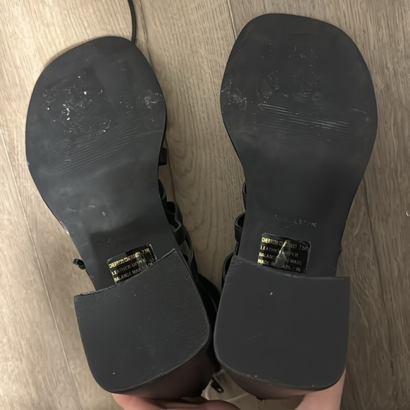 NEW! Steve Madden Black Leather Cherri Strappy Sandal - Size 7.5 - Picture 14 of 16